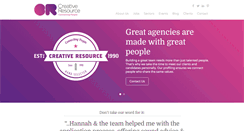 Desktop Screenshot of creativeresource.co.uk